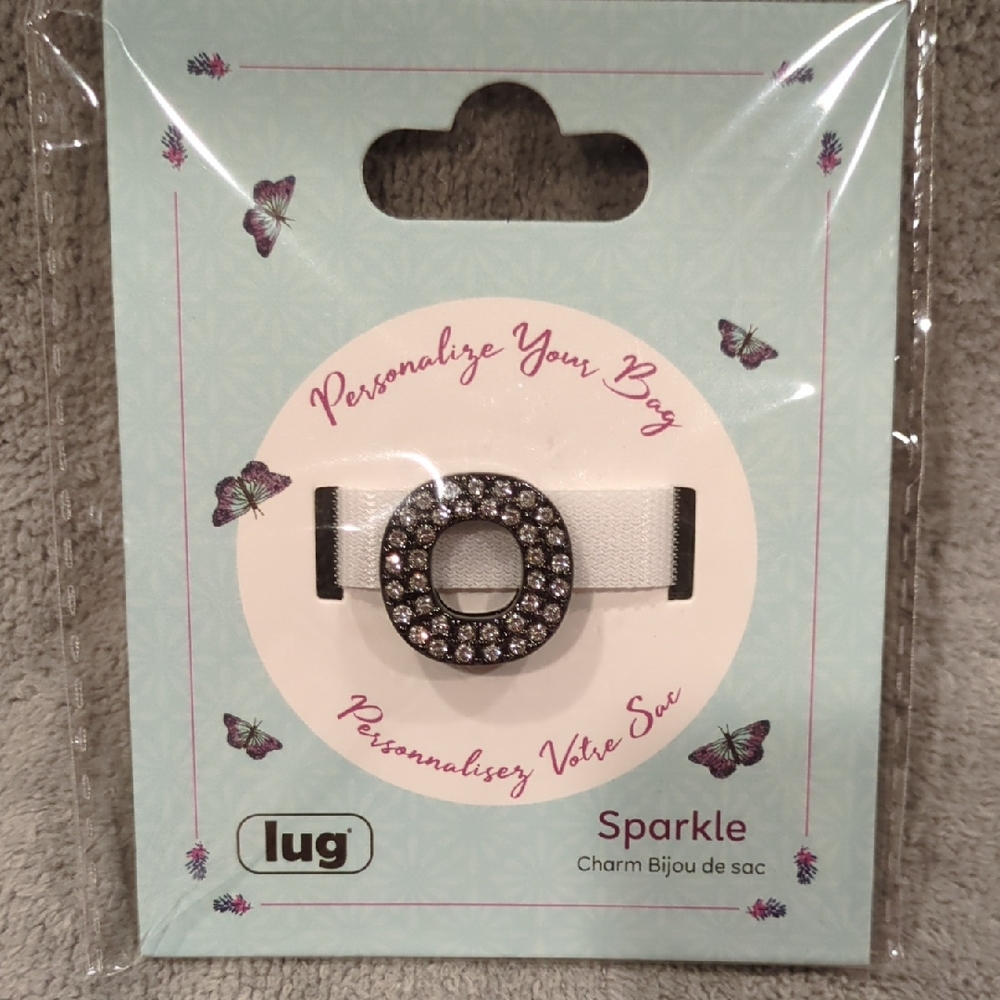 Lug Sparkle Bag Charm "O" - NWT